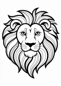 Lions Mane Coloring Page 3