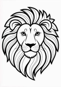 Lions Mane Coloring Page 4
