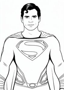 Man Of Steel Superman Coloring Sheet 4