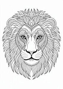 Mandala Lion Detailed For Coloring 2