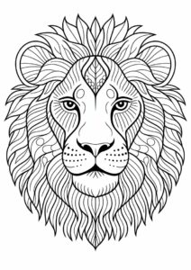 Mandala Lion Detailed For Coloring 3