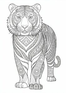 Mandala Tiger Coloring Page 3