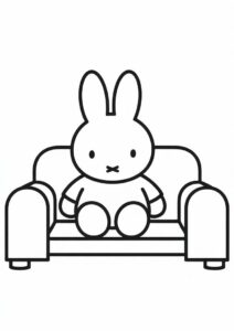 Miffy Coloring Page Of Melanie Sitting On A Couch 1