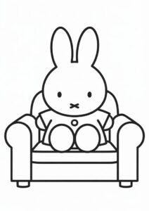 Miffy Coloring Page Of Melanie Sitting On A Couch 3