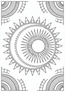 Moon And Sun Mandala Coloring Page 3