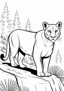 Mountain Lion Coloring Page 2