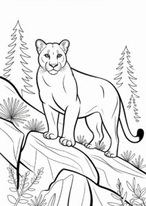 Mountain Lion Coloring Page 3