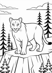 Mountain Lion Coloring Page 4