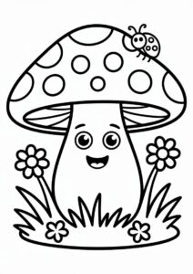 Mushrooms Coloring Sheet 2