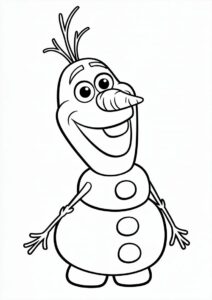 Olaf The Snowman To Color 2