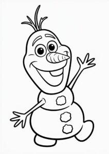 Olaf The Snowman To Color 4
