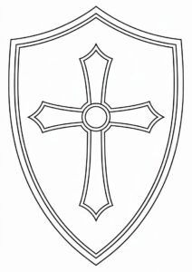 Outline Of Crusader Knight s Shield 1