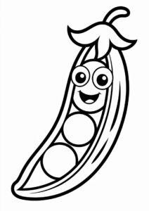 Peas Coloring Sheet 1