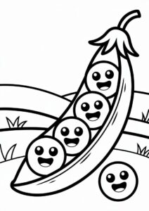 Peas Coloring Sheet 2