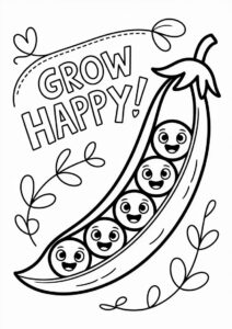Peas Coloring Sheet 4