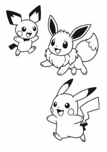Pichu Eevee And Pikachu Playing Together 5