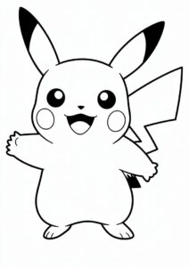 Pikachu Libre Coloring Sheet 1