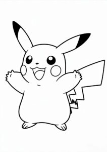 Pikachu Libre Coloring Sheet 2
