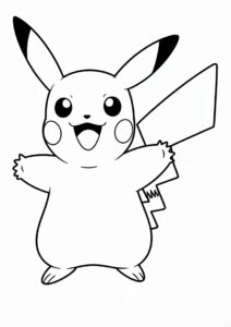 Pikachu Libre Coloring Sheet 3