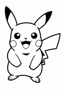 Pikachu Libre Coloring Sheet 4