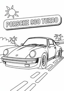 Porsche Coloring Page 930 Turbo 2