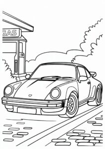 Porsche Coloring Page 930 Turbo 3