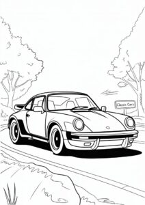 Porsche Coloring Page 930 Turbo 4