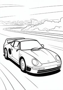Porsche Coloring Page 959 Moby Dick 1