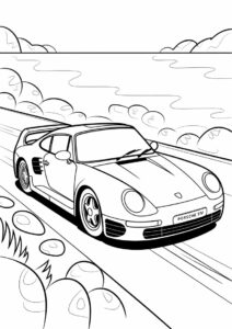 Porsche Coloring Page 959 Moby Dick 2