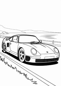 Porsche Coloring Page 959 Moby Dick 3
