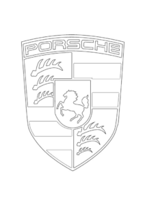 Porsche Coloring Page Logo 2