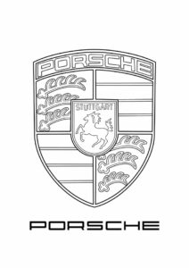 Porsche Coloring Page Logo 4