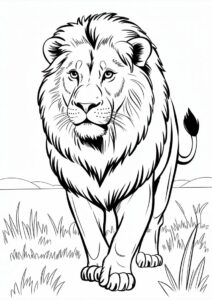 Pride Lion Male Coloring Sheet 6