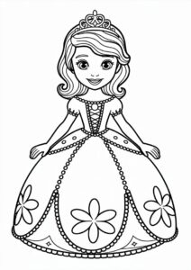 Princess Coloring Page Of Teenage Sofia The First 1