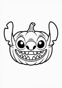 Pumpkin Coloring Page Of Jack O Lantern With Mouth Stitches 1