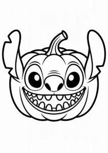 Pumpkin Coloring Page Of Jack O Lantern With Mouth Stitches 2