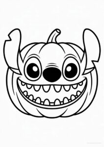 Pumpkin Coloring Page Of Jack O Lantern With Mouth Stitches 3
