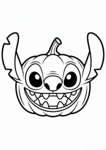 Pumpkin Coloring Page Of Jack O Lantern With Mouth Stitches 4