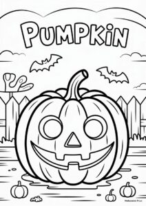 Pumpkin Coloring Page Of Stout Jack O Lantern For Kids 1