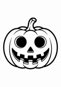 Pumpkin Coloring Page Of Stout Jack O Lantern For Kids 2