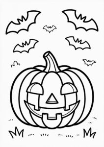 Pumpkin Coloring Page Of Stout Jack O Lantern For Kids 4