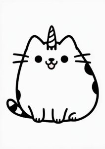 Pusheen Unicorn Cat To Color 1