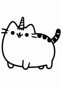 Pusheen Unicorn Cat To Color 2
