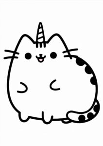 Pusheen Unicorn Cat To Color 3