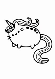 Pusheen Unicorn Cat With Long Rainbow Tail 4
