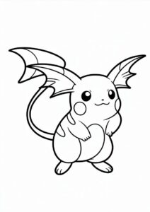Raichu Outline Coloring In 1