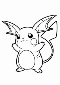 Raichu Outline Coloring In 2