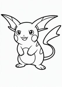 Raichu Outline Coloring In 3