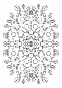 Rose Mandala Coloring Page For Adults 4