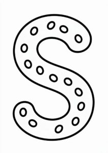 S For Strawberry Coloring Page For Preschoolers 5